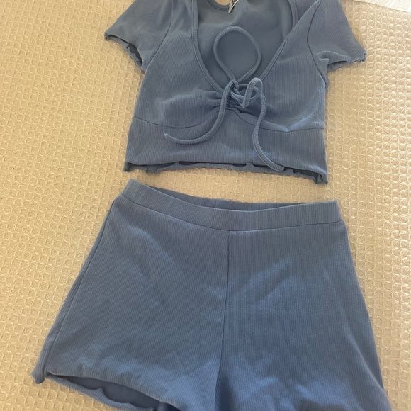 Tiger mist Davey top and davey shorts set in baby blue - Picture 2 of 6